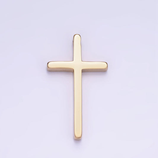 1pc Stainless Steel Gold Minimalist Cross Charm for DIY Religious Jewelry Making | P-942