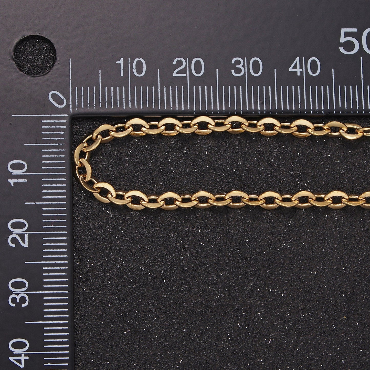 Gold Filled 3.4mm Dainty Cable Rolo Unfinished Chain by Yard in Gold & Silver, 1466