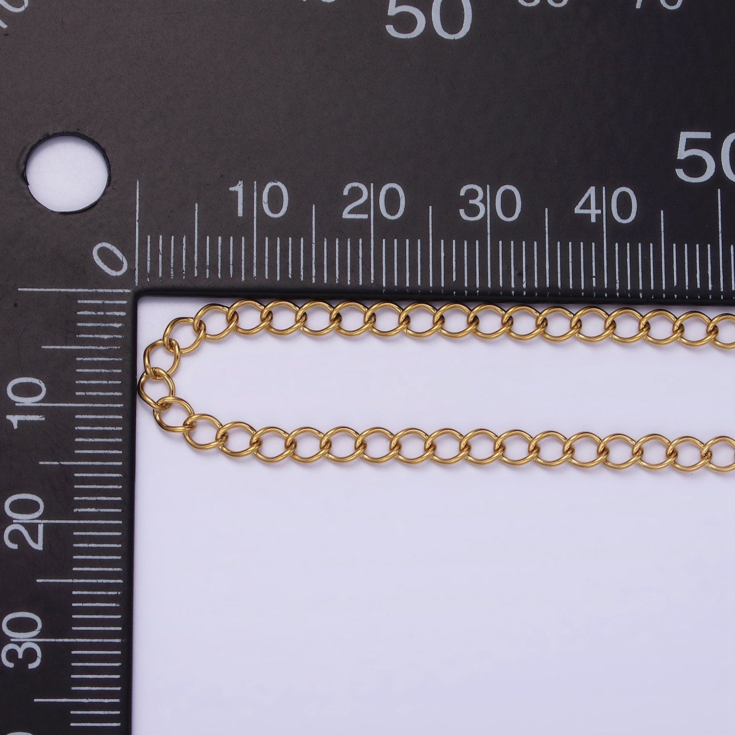Dainty Gold Stainless Steel Oval Cable Chain 3mm By Yard for Jewelry Making Supply Unfinished Cable Chain Wholesale Bulk Chain Roll-1471