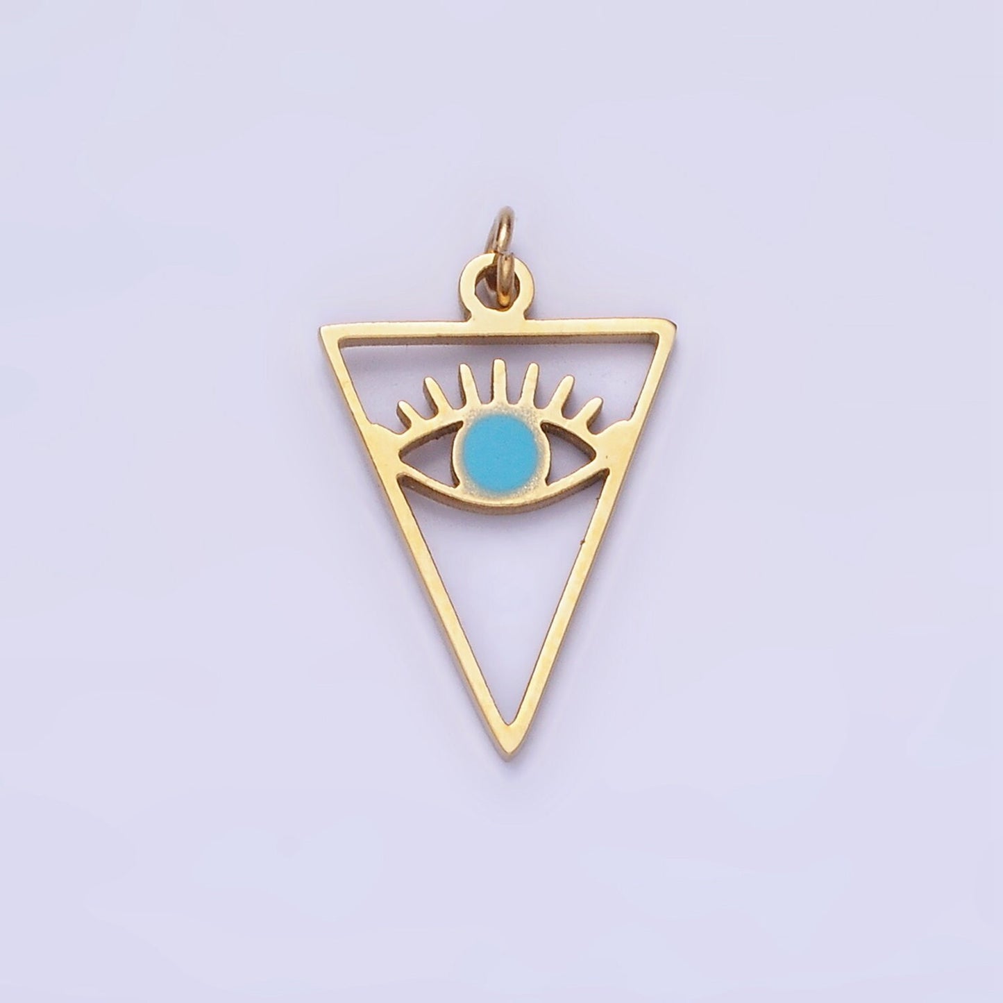 Stainless Steel 16mm Blue Eye in Triangle | P-936