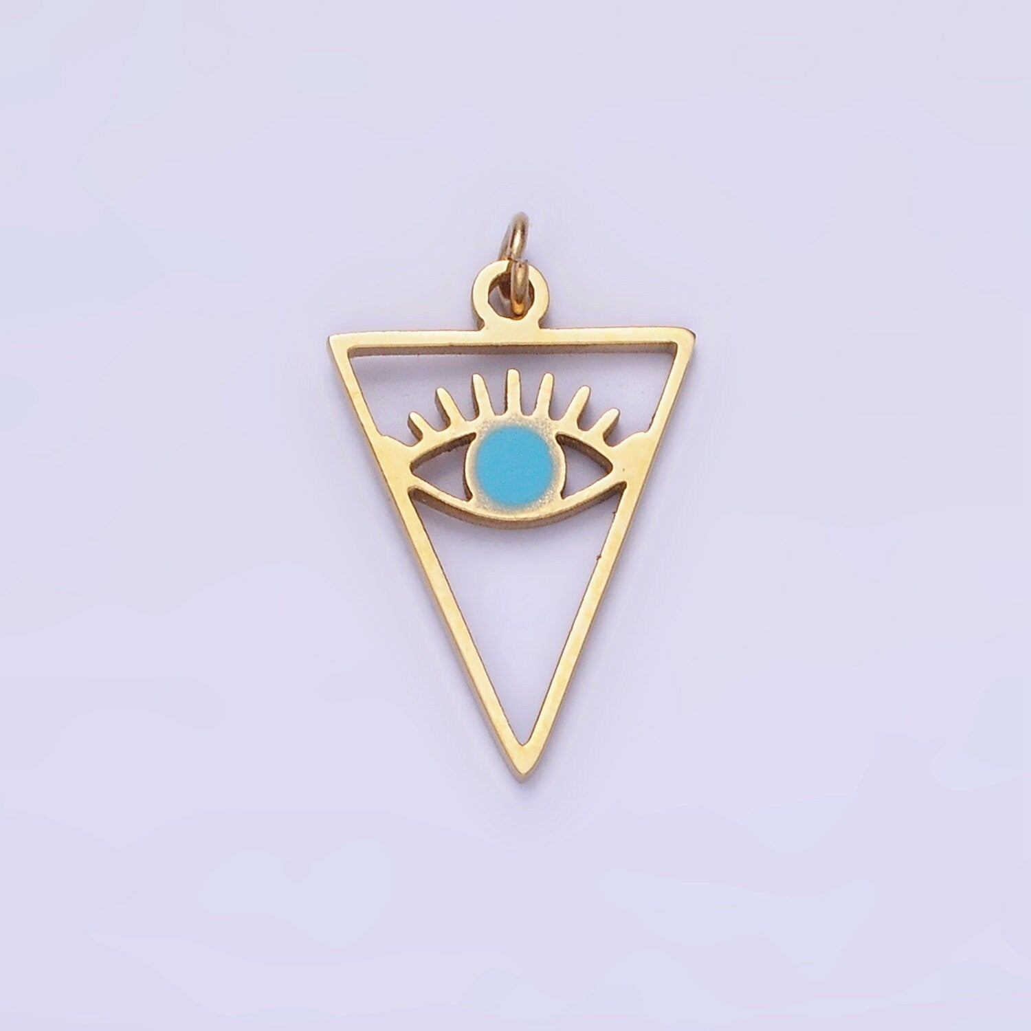 Stainless Steel 16mm Blue Eye in Triangle | P-936