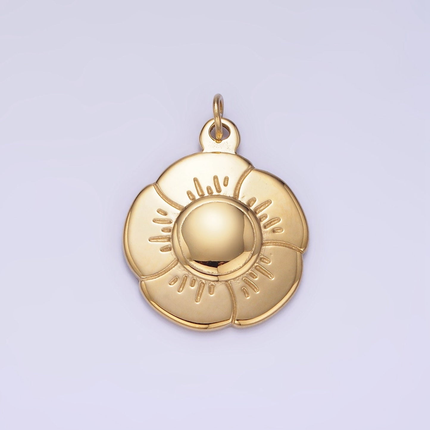 Stainless Steel Round Flower 22mm | P-932