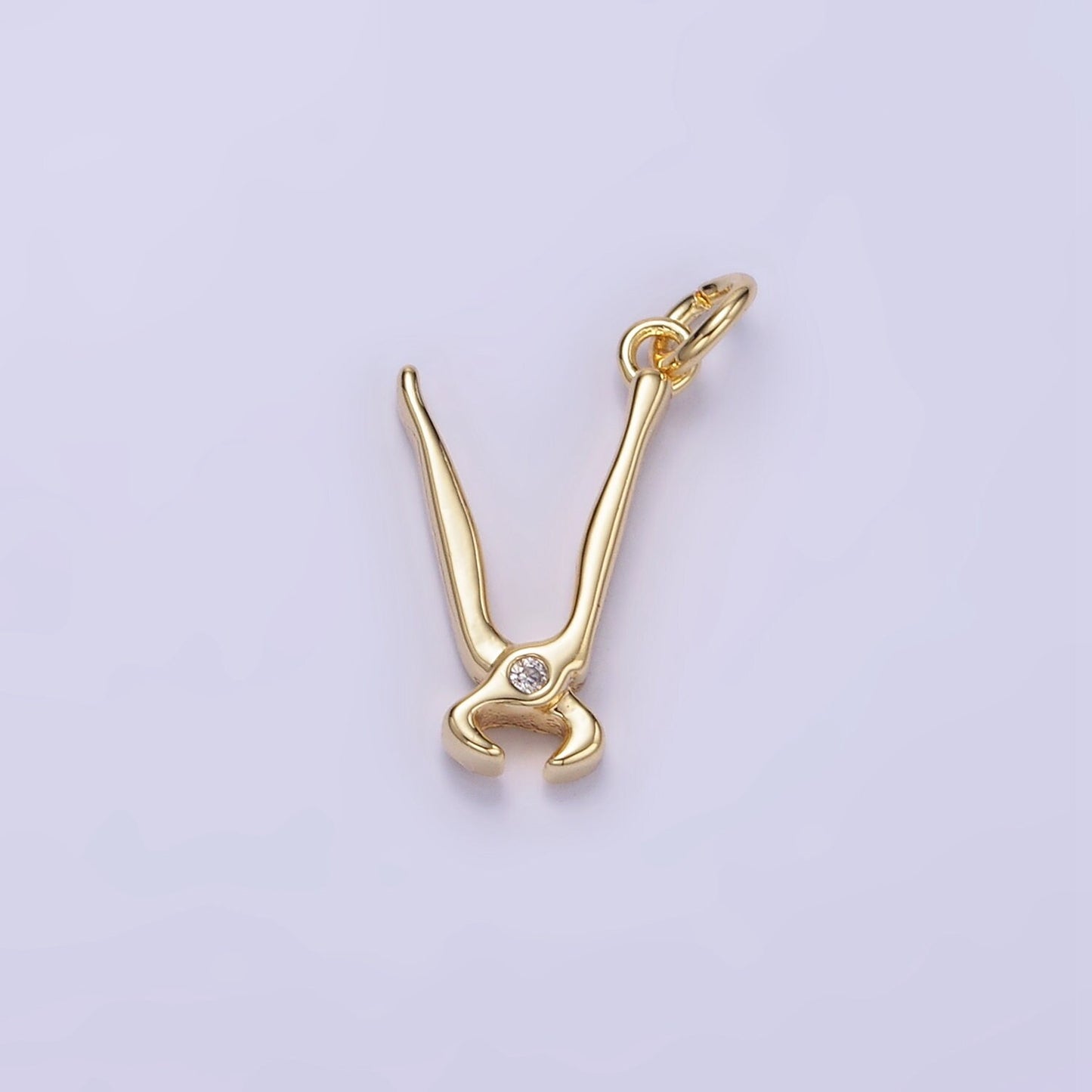 Mini Gold Pliers Charm Spanner Pendant gold Mechanic Charm Cool Charm W559