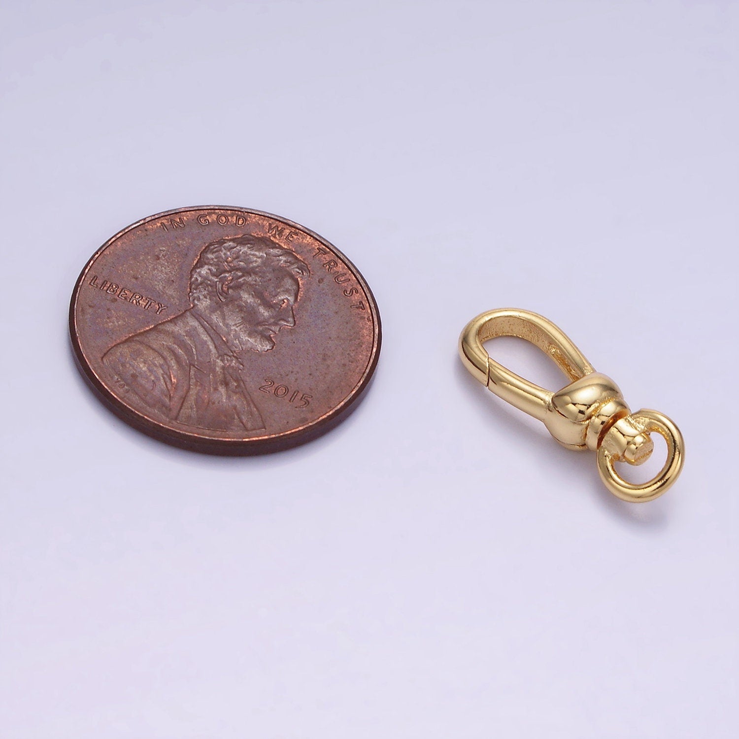 14K Gold Filled Push Spring Gate Swivel Clasps Findings Self Closing Triggerless | Z729