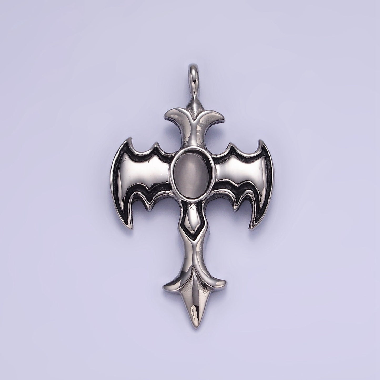 Stainless Steel Cross Wing Charms Pendants for Jewelry Necklace DIY Craft Making P-945