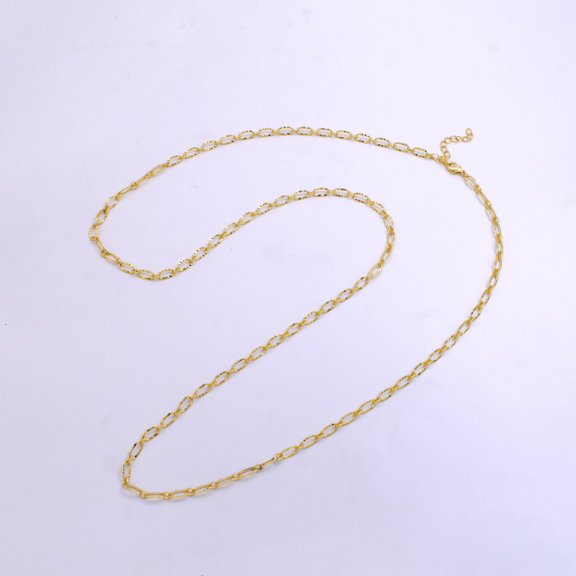 Ready to Use 14K Gold Filled Sunburst Cable Necklace Chain Layering Chain Charm Necklace Making Supply WA-2439