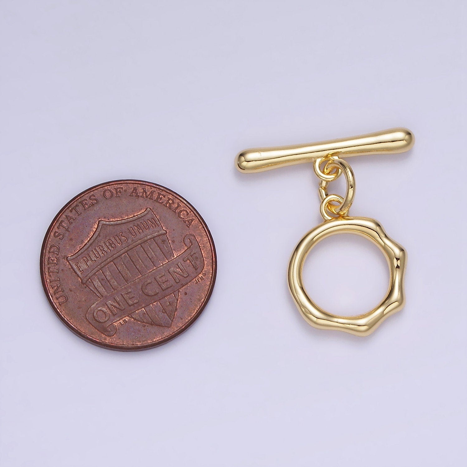 14K Gold Filled 24mm Molten Drip OT Toggle Clasps Closure Findings | Z-718
