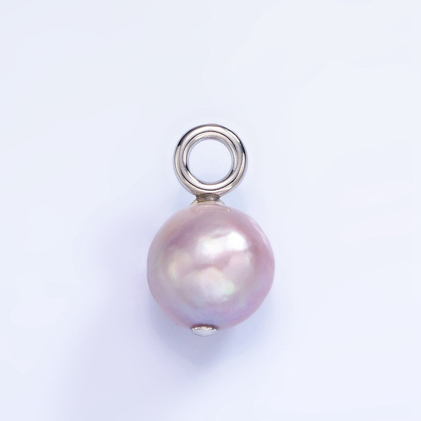 Mauve Purple Fresh Water Pearl Round Baroque Charm Genuine Freshwater Mermaid Pearls Pendant P1701