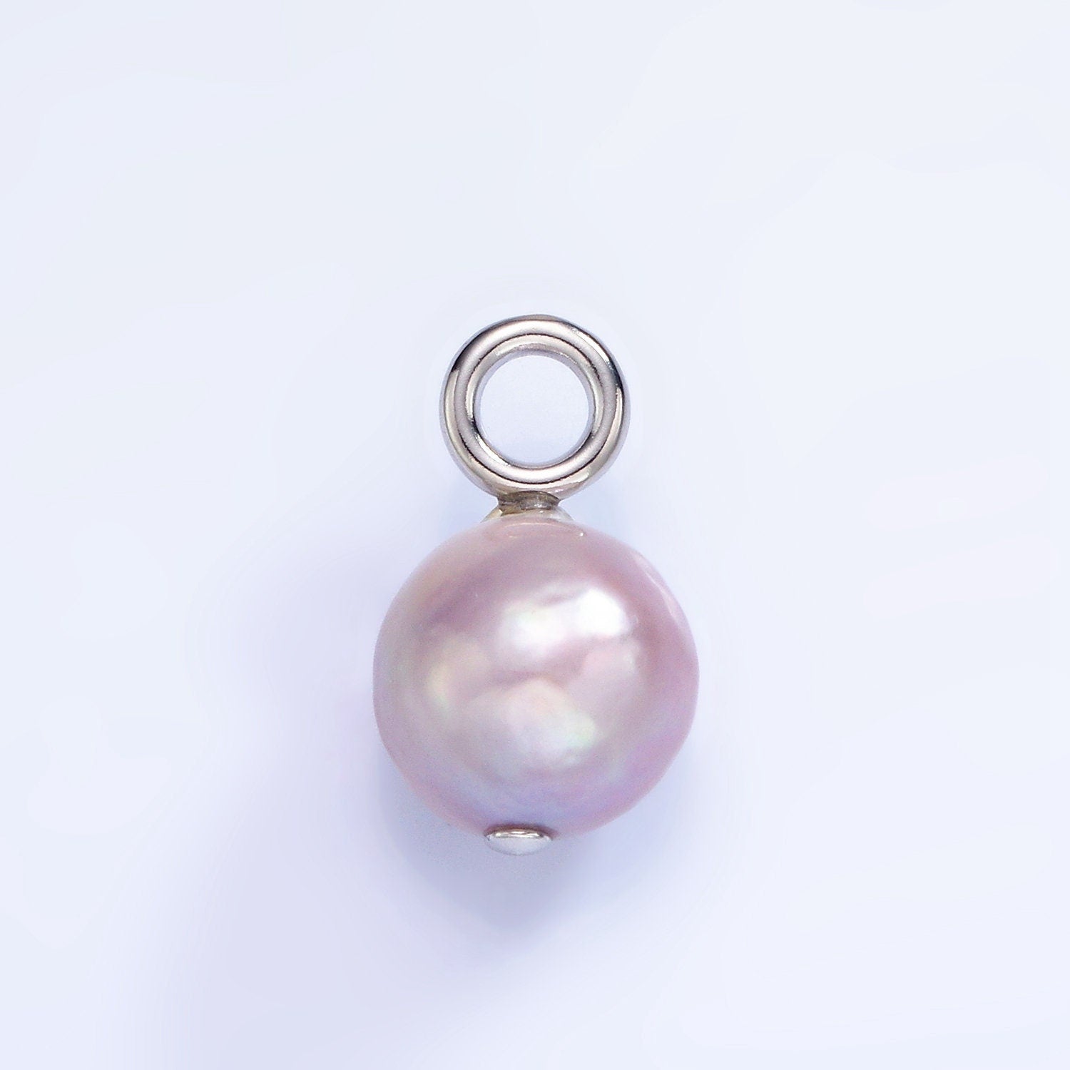 Mauve Purple Fresh Water Pearl Round Baroque Charm Genuine Freshwater Mermaid Pearls Pendant P1701