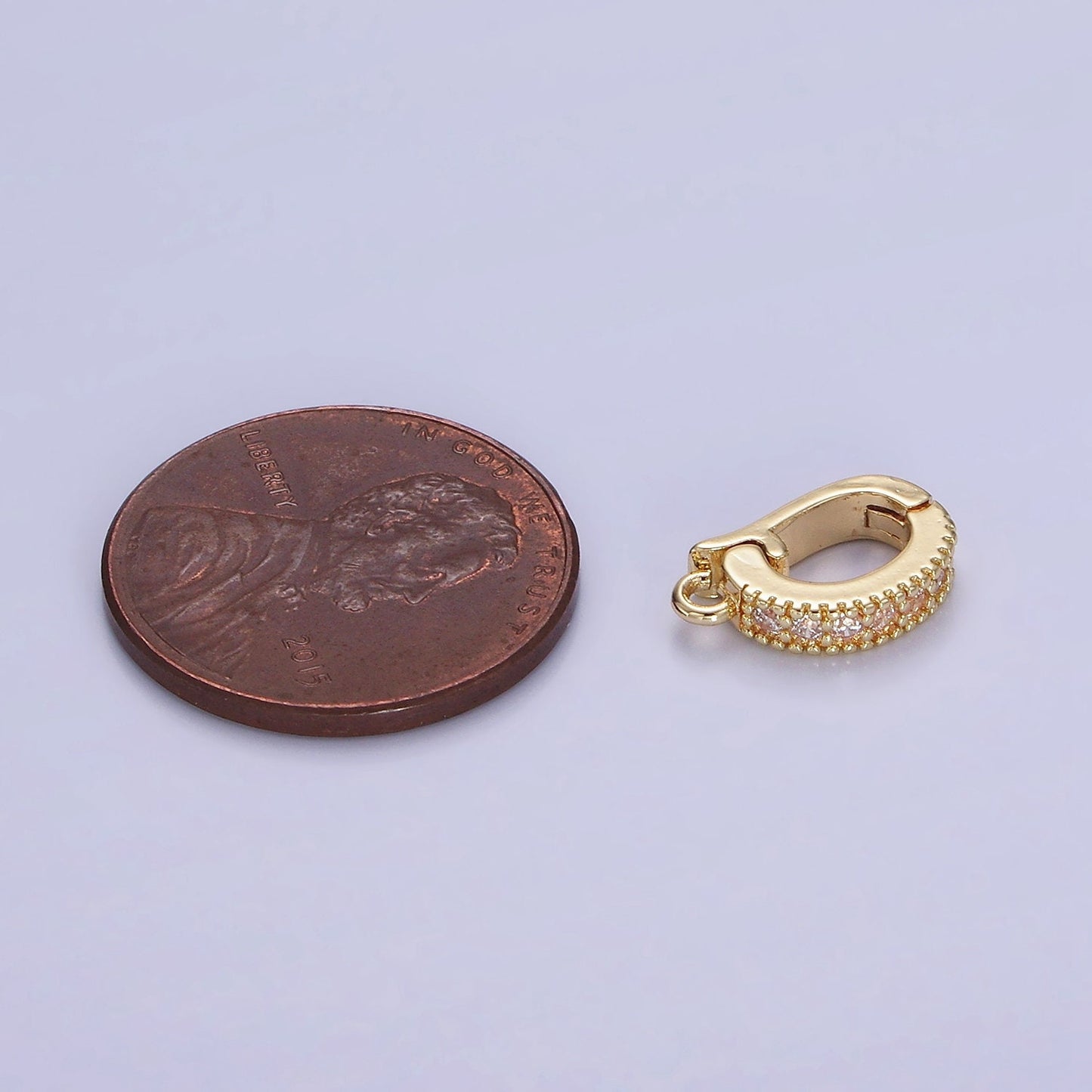 Mini Gold Cubic Zirconia Micro Pave Charm Enhancer Clasp Pendant Clasp for Bracelet Necklace Jewelry Making Z700