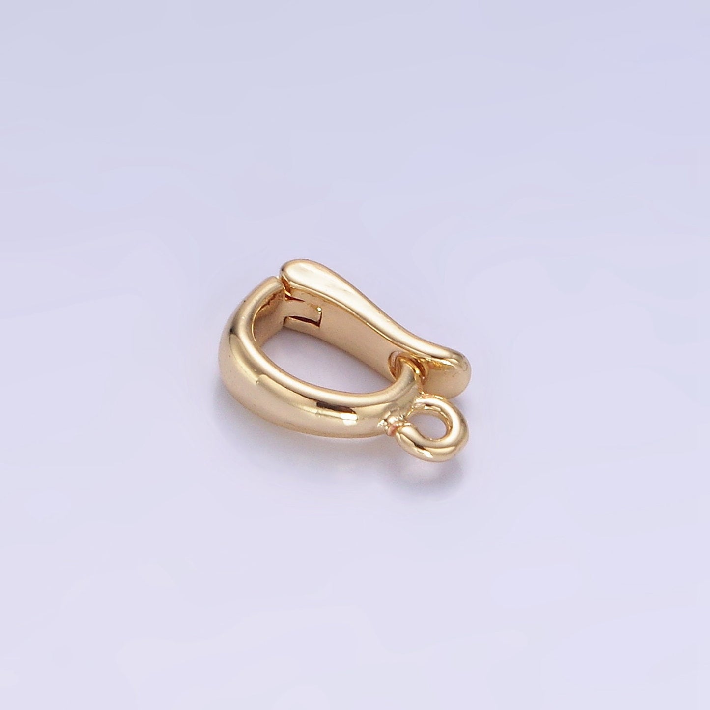 Mini Oval Removable Bail, Gold Charm Enhancer Clasp, Pendant Bail Clasp, Necklace Making Z698