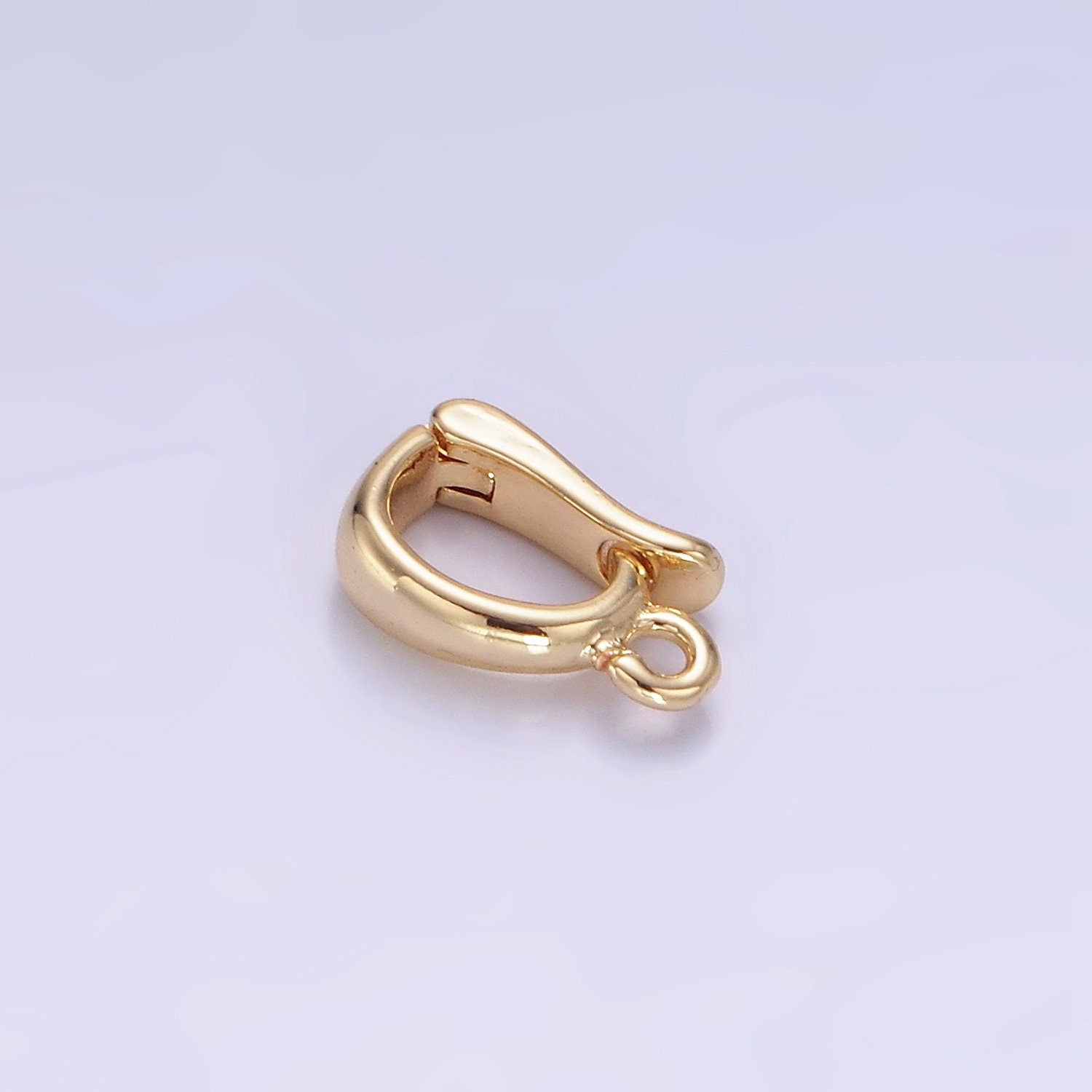 Mini Oval Removable Bail, Gold Charm Enhancer Clasp, Pendant Bail Clasp, Necklace Making Z698