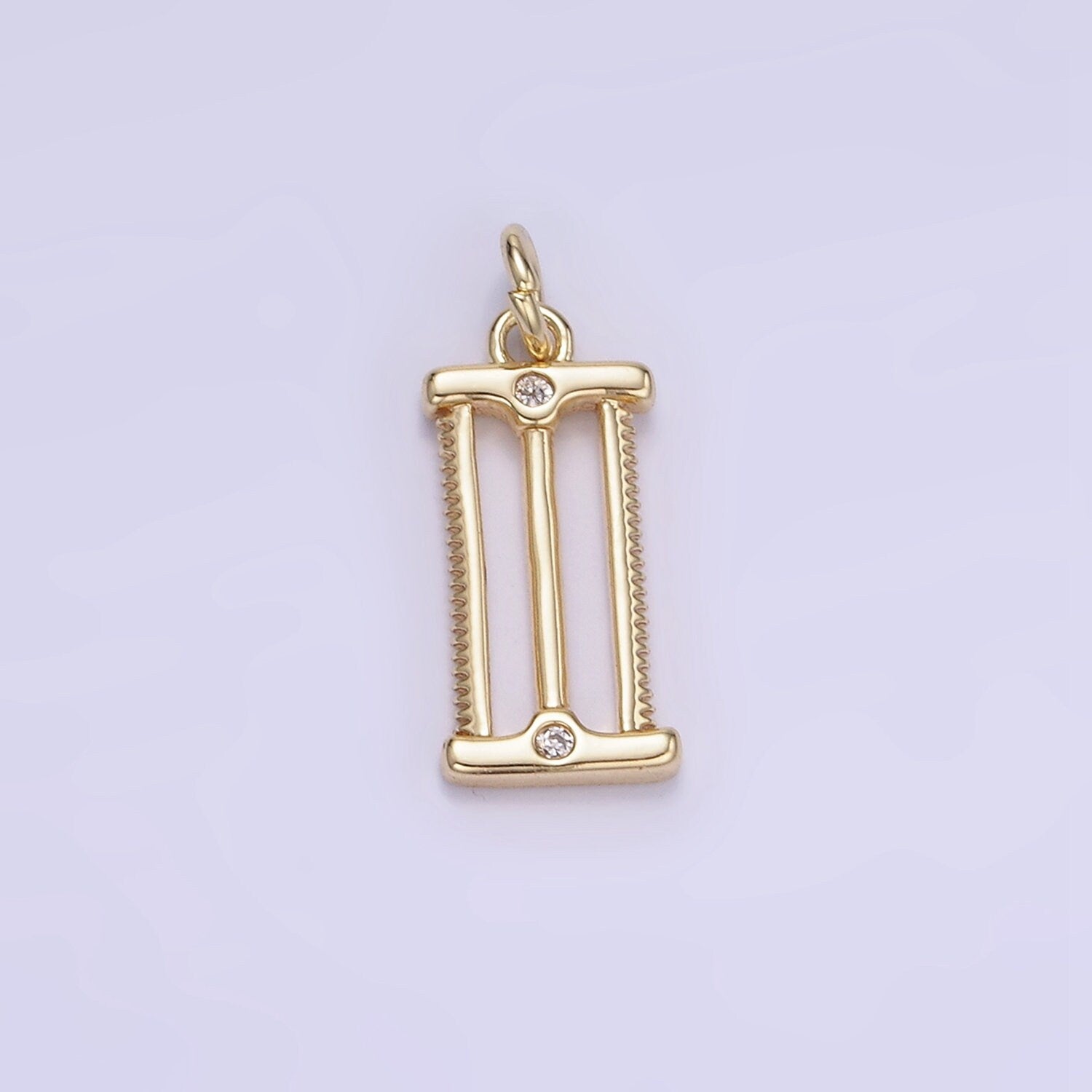 Mini Gold Hacksaw Saw Charm Carpenter Pendant gold Mechanic Charm Cool Charm W553