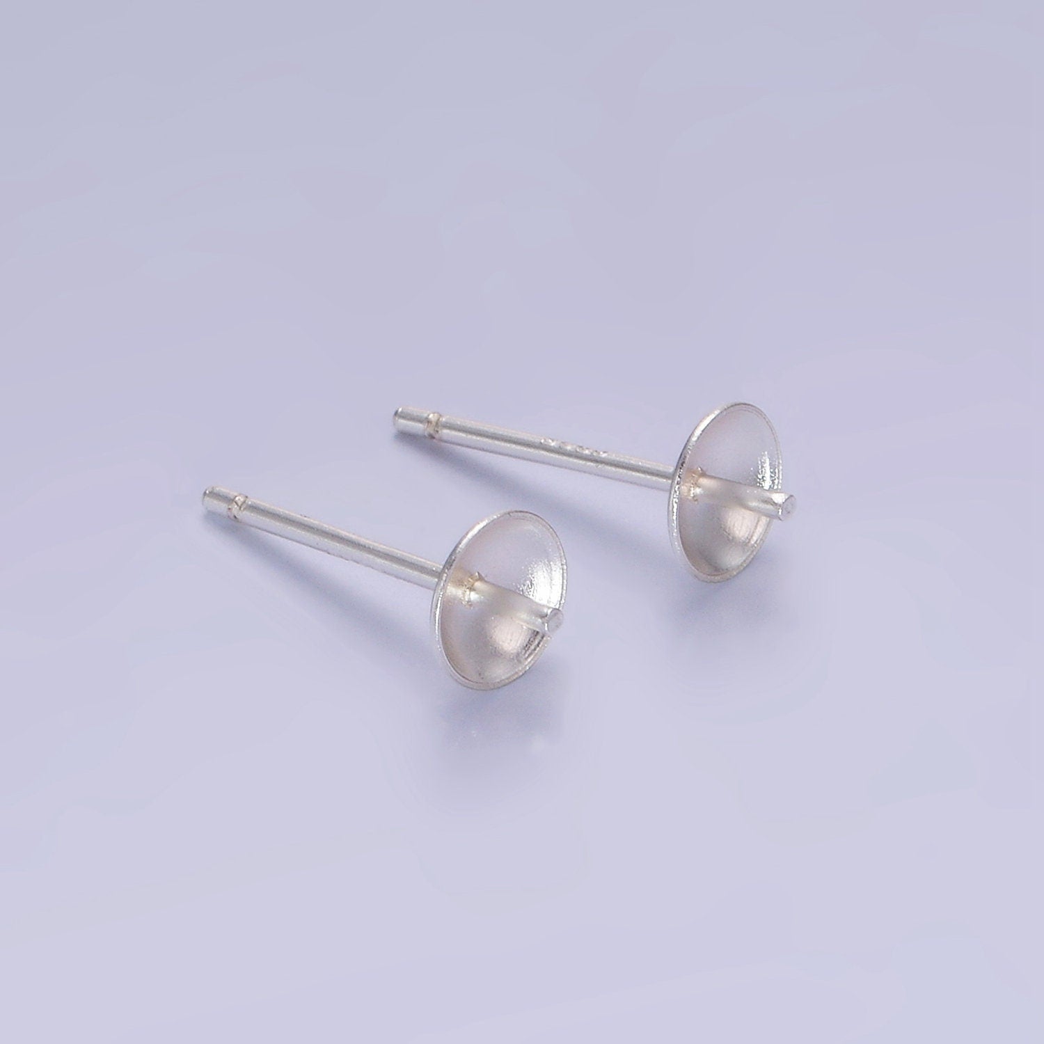 1 pair S925 Sterling Silver Drill Post Stud with peck Earrings Findings for Jewelry Making | SL-363