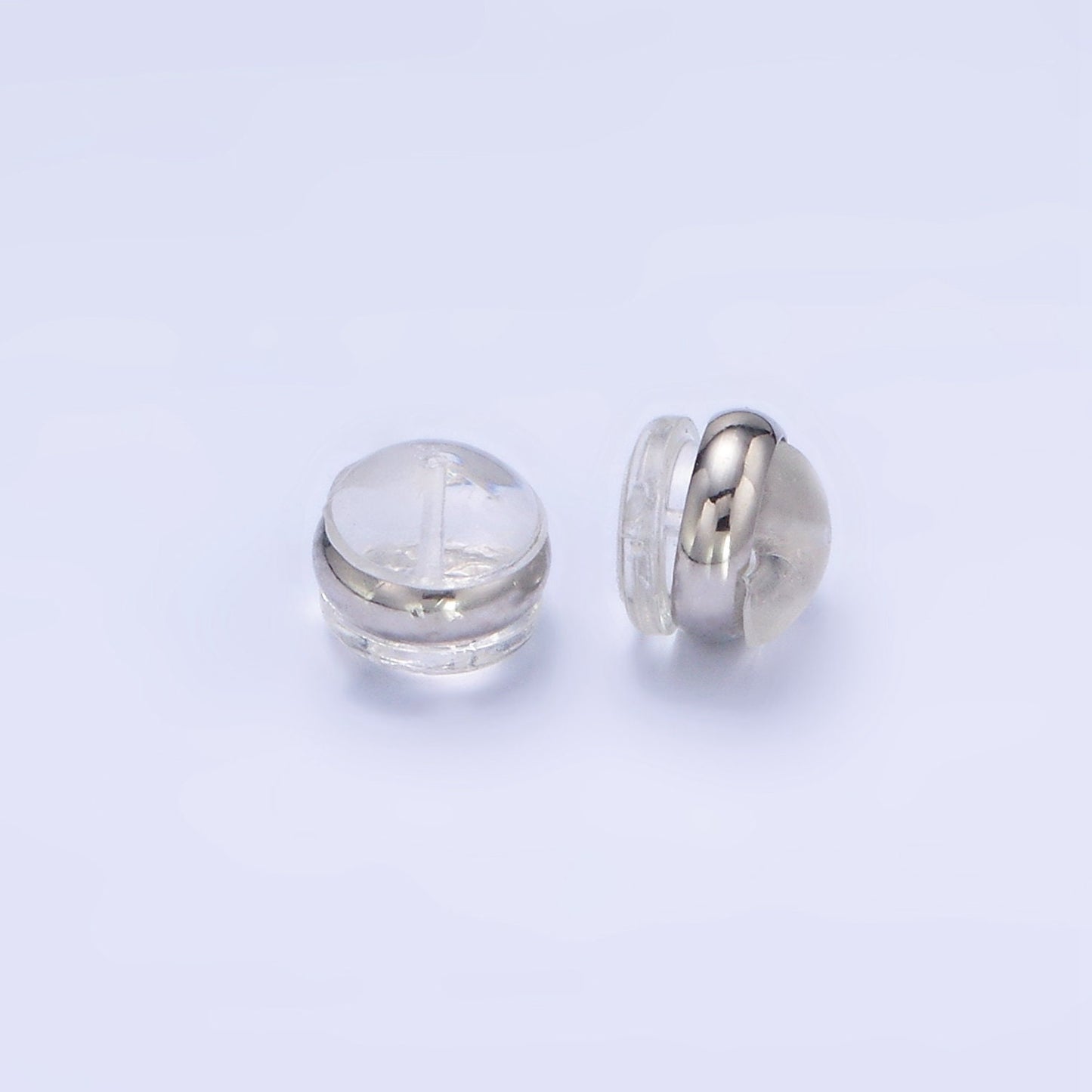 10 pairs Silicone Rubber Backings Earrings Finding for Silver Stud Earring Component | Z-735