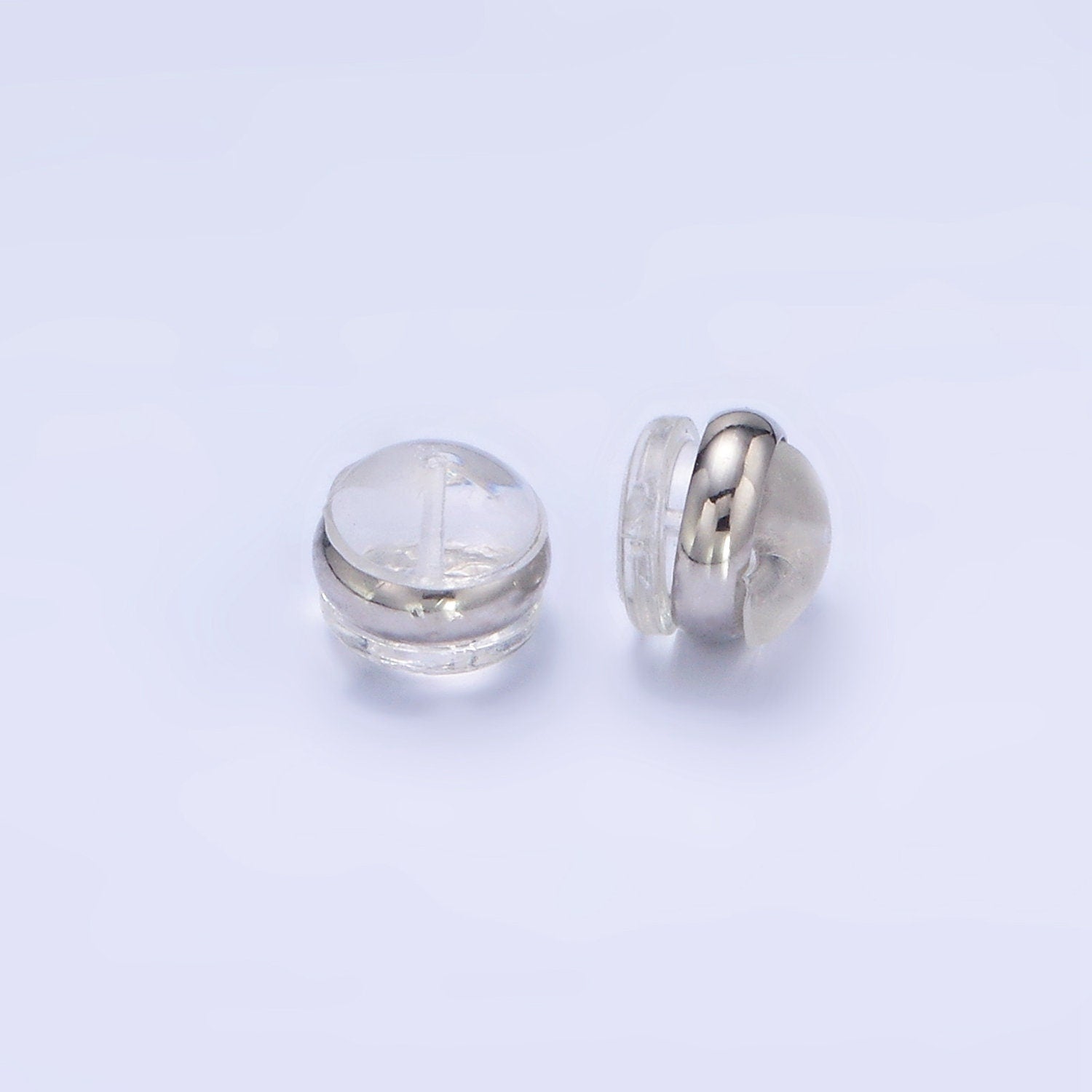 10 pairs Silicone Rubber Backings Earrings Finding for Silver Stud Earring Component | Z-735