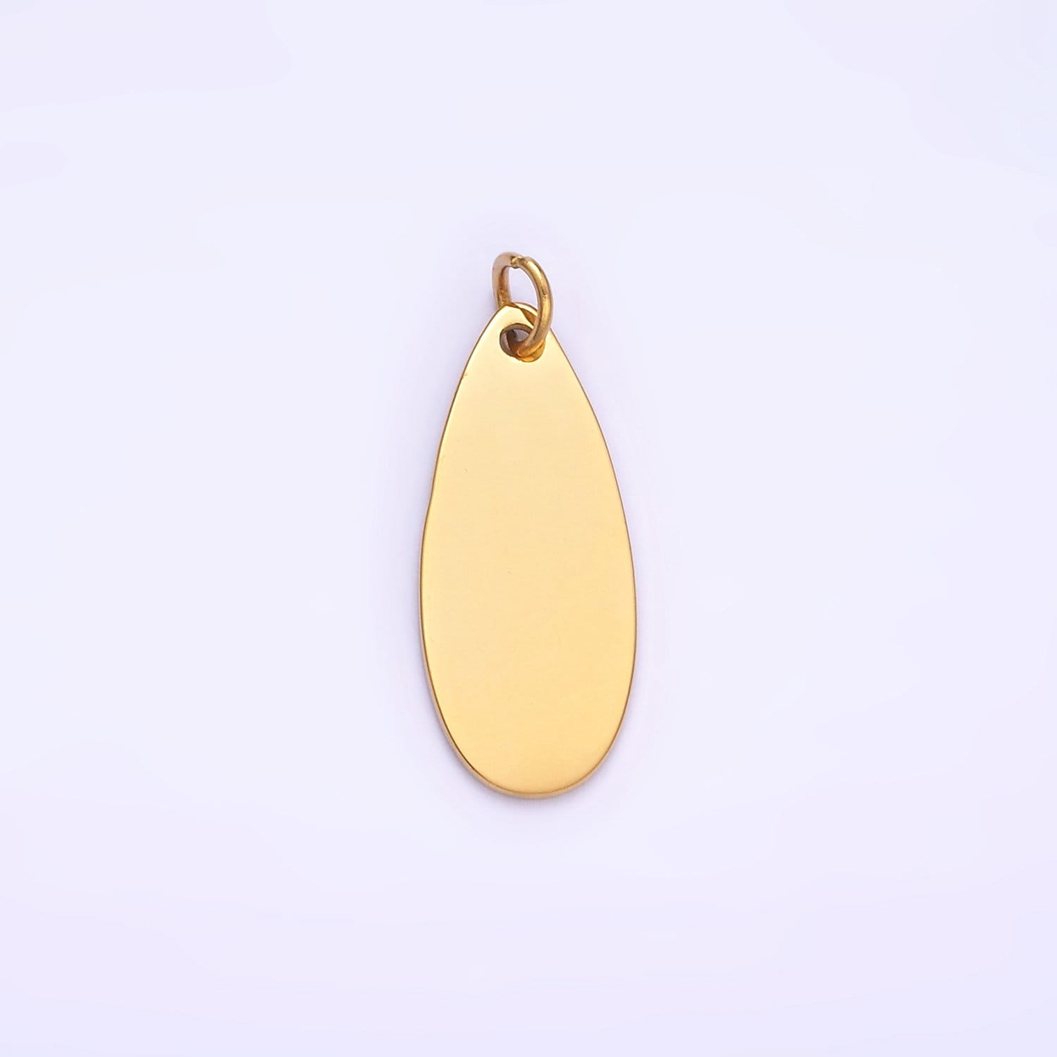 Stainless Steel 20mm Teardrop Minimalist Charm | P-981