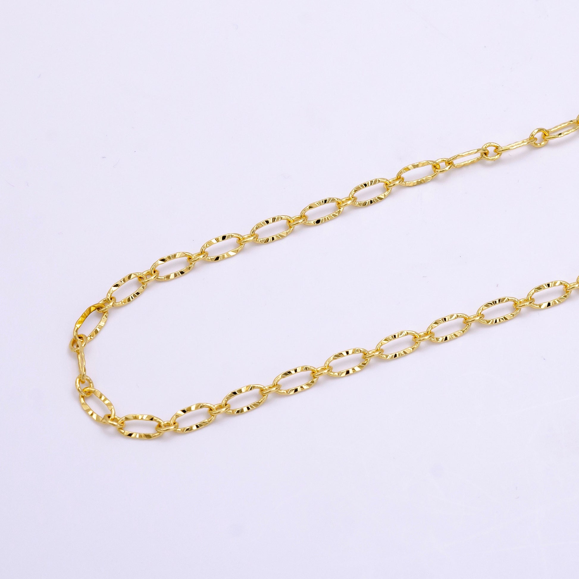 Ready to Use 14K Gold Filled Sunburst Cable Necklace Chain Layering Chain Charm Necklace Making Supply WA-2439