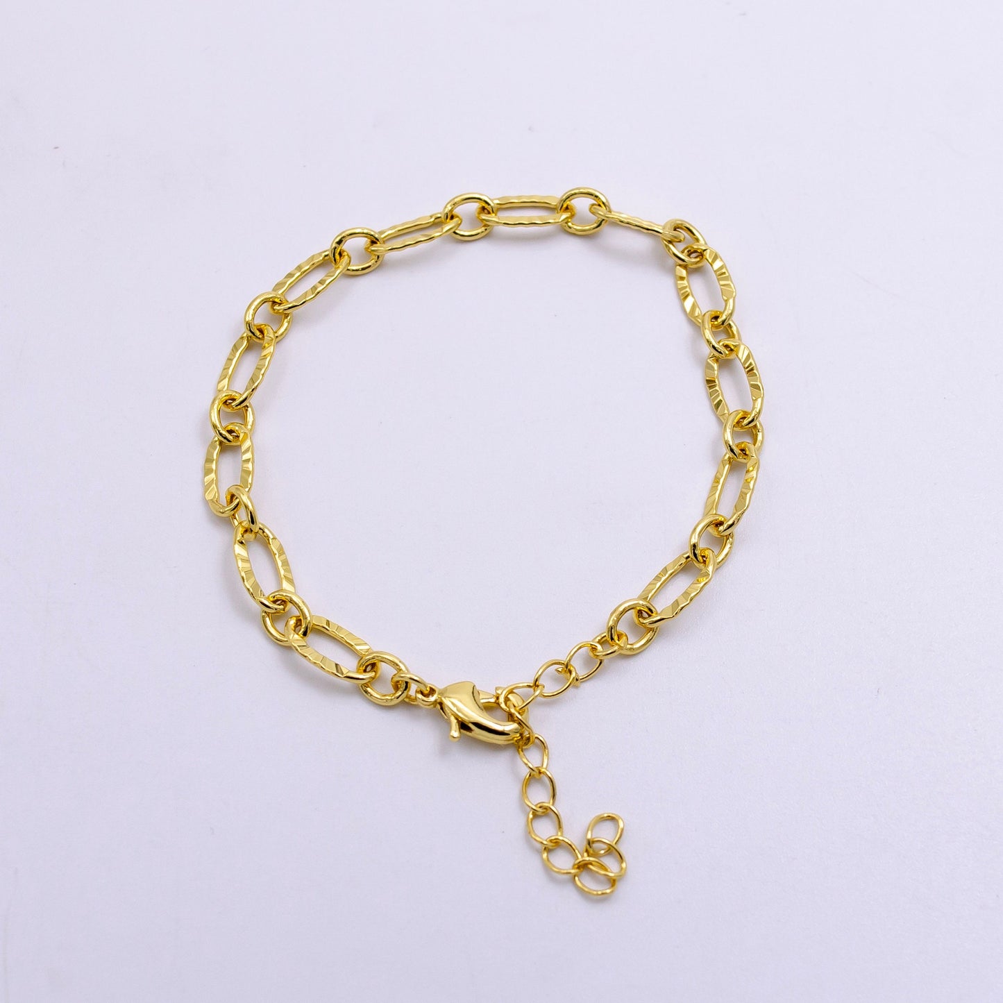 Dainty 14K Gold Filled Sunburst Cable Bracelet Chain for Charm Bracelet Making Supply WA-2447