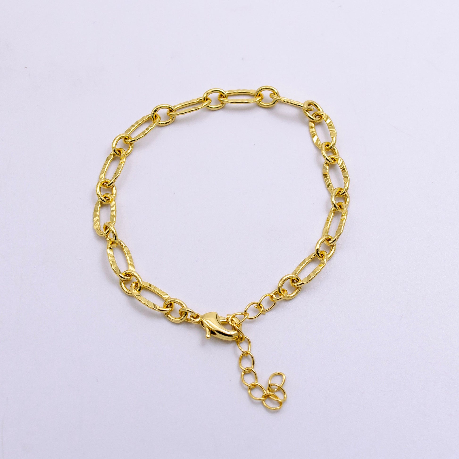 Dainty 14K Gold Filled Sunburst Cable Bracelet Chain for Charm Bracelet Making Supply WA-2447
