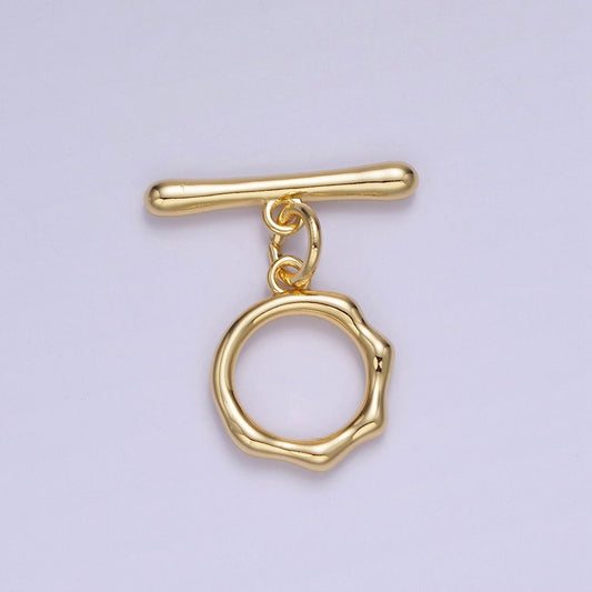 14K Gold Filled 24mm Molten Drip OT Toggle Clasps Closure Findings | Z-718