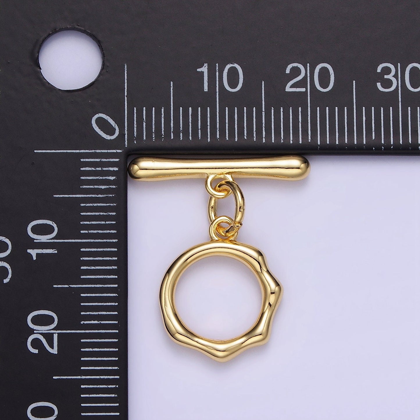 14K Gold Filled 24mm Molten Drip OT Toggle Clasps Closure Findings | Z-718