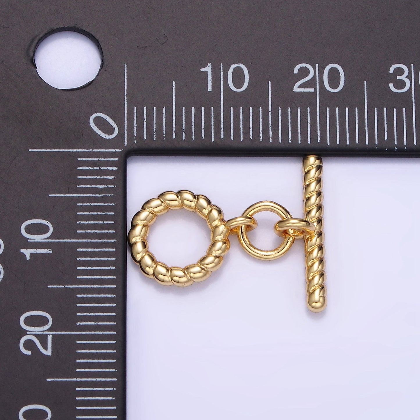 Mini 14K Gold Filled Rope OT Toggle Clasps Twisted End Clasp for Jewelry Handmade Making Bracelet Necklace Bar Fancy Clasp Z-769