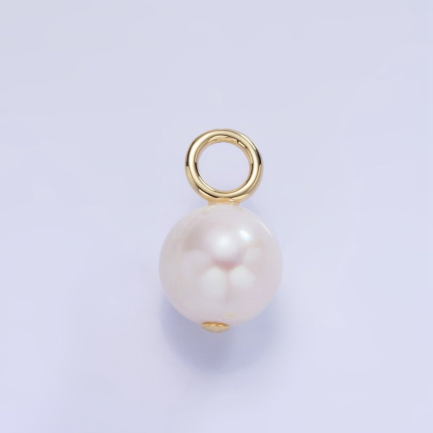 Dainty 14K Gold Filled 11mm Shell Pearl Potato Drop Charm for Wedding Minimalist Jewelry For Necklace Earring Component | P1717