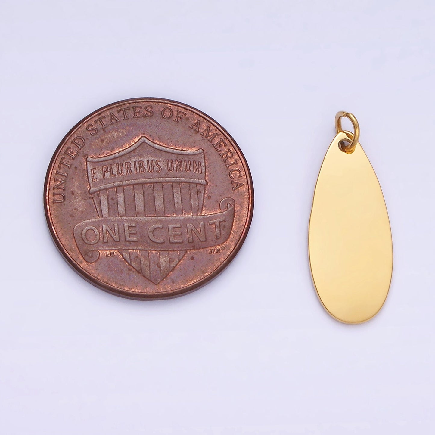 Stainless Steel 20mm Teardrop Minimalist Charm | P-981
