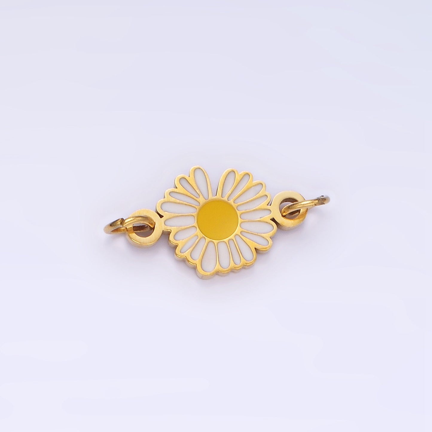 Stainless Steel Sunflower Enamel Connector | G-358
