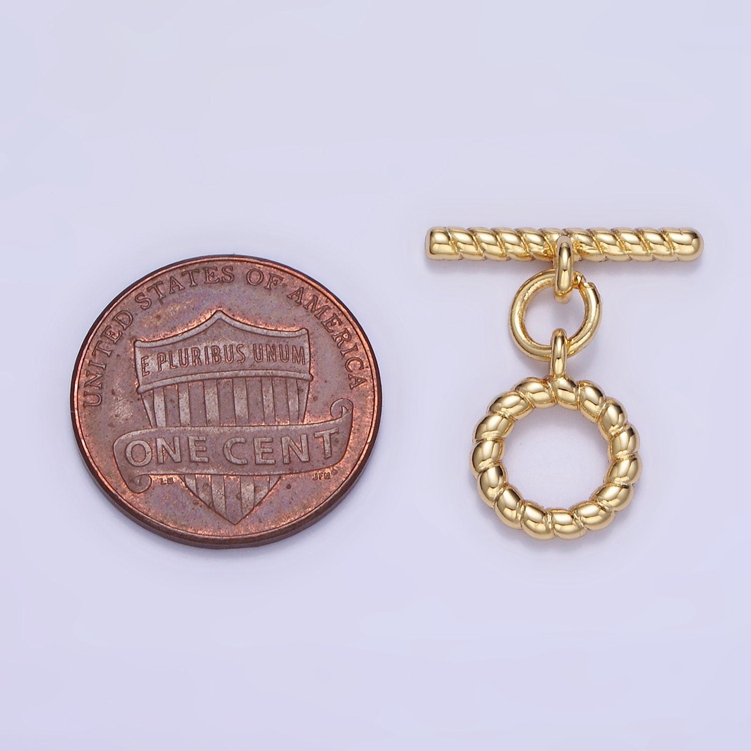 Mini 14K Gold Filled Rope OT Toggle Clasps Twisted End Clasp for Jewelry Handmade Making Bracelet Necklace Bar Fancy Clasp Z-769
