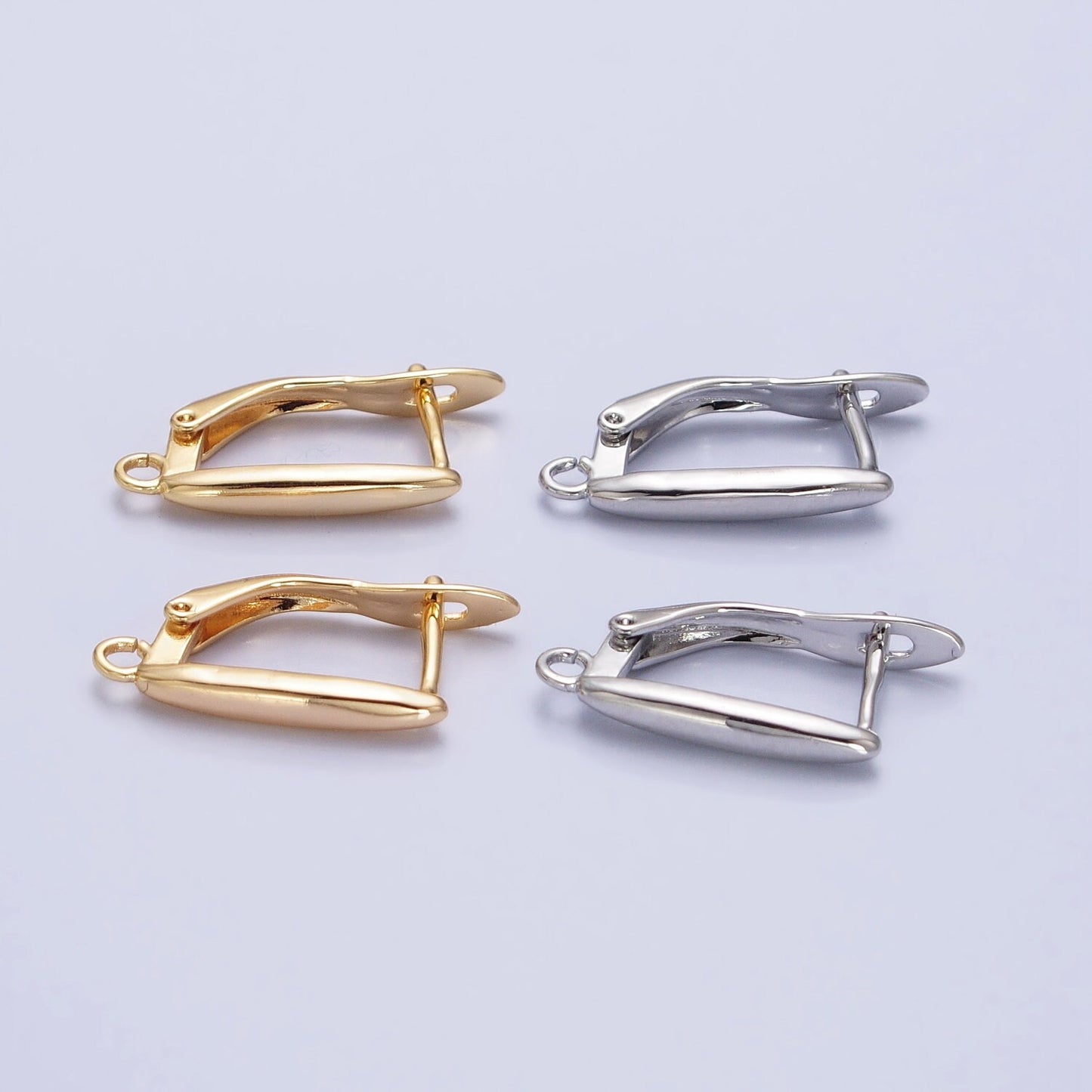 Gold Plated 11mm Open Link Huggie Hoop Earring Supply | Z-165 and Z-166