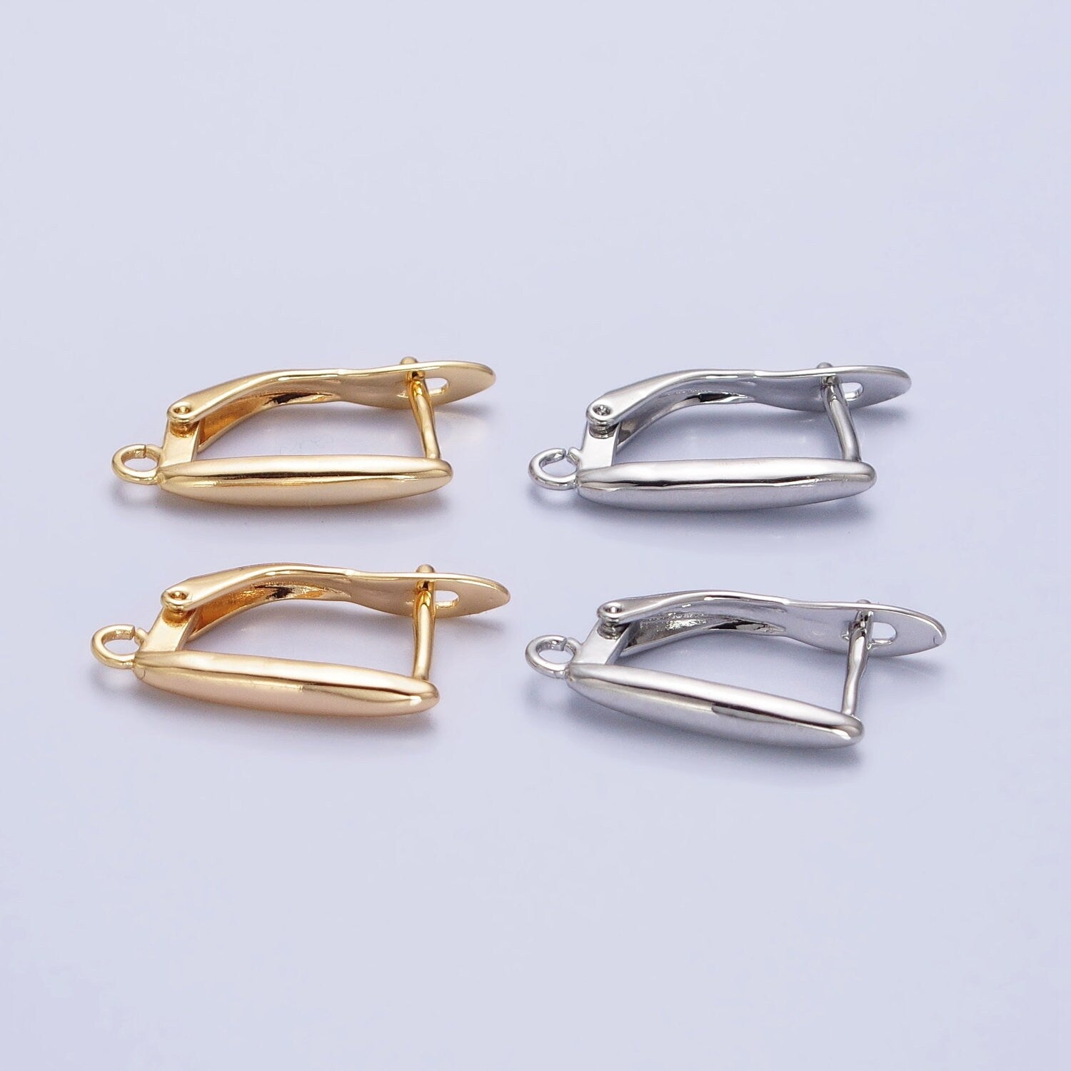 Gold Plated 11mm Open Link Huggie Hoop Earring Supply | Z-165 and Z-166