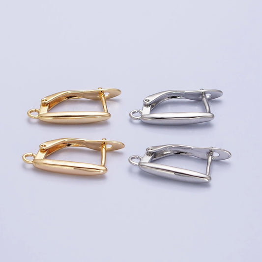 Gold Plated 11mm Open Link Huggie Hoop Earring Supply | Z-165 and Z-166