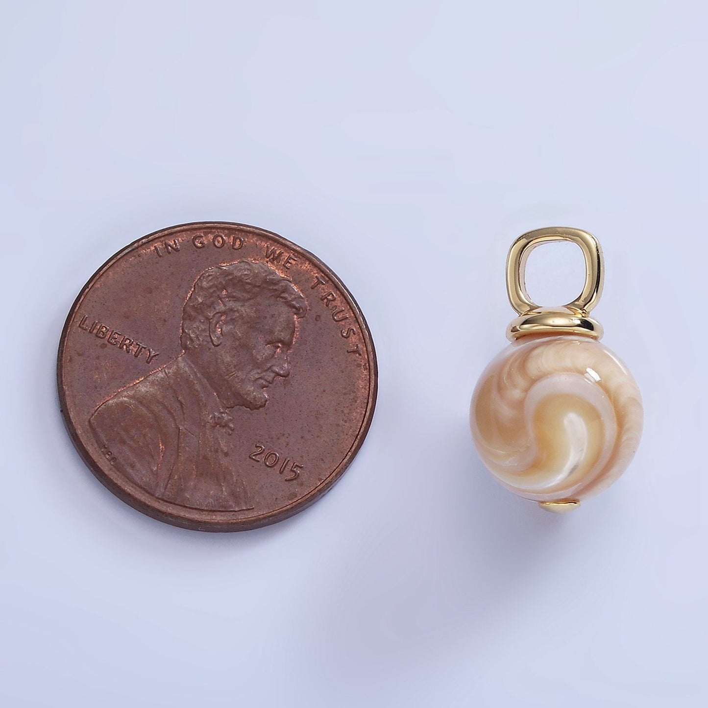 Natural Golden Brown Mother of Pearl Shell Round Beads Charm 10mm High Quality Iridescent Pearl Gemstone for Necklace Component P-1751