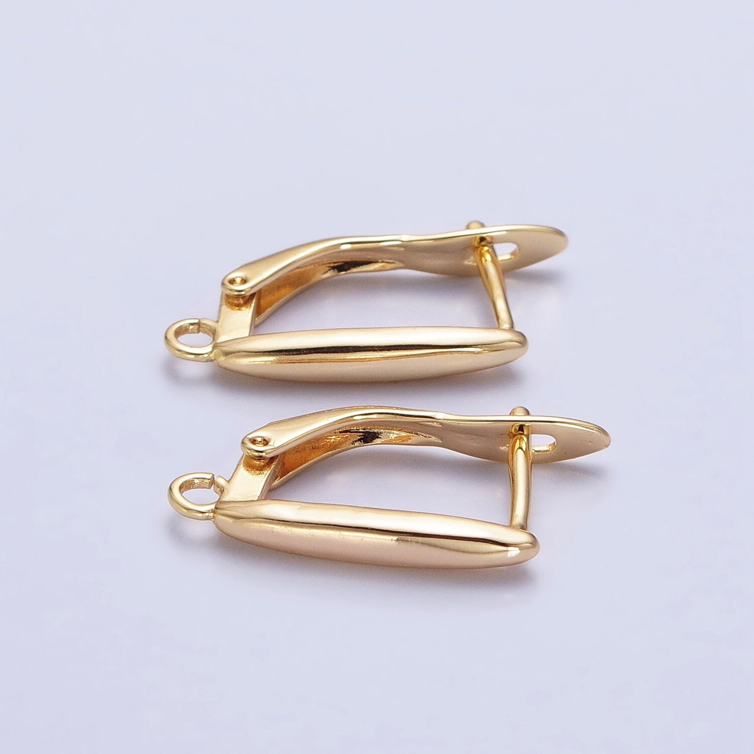 Gold Plated 11mm Open Link Huggie Hoop Earring Supply | Z-165 and Z-166