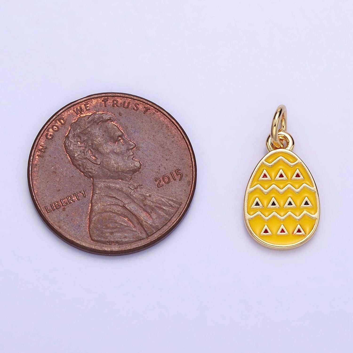 Easter Bunny's Egg Yellow Style Charm | C-123