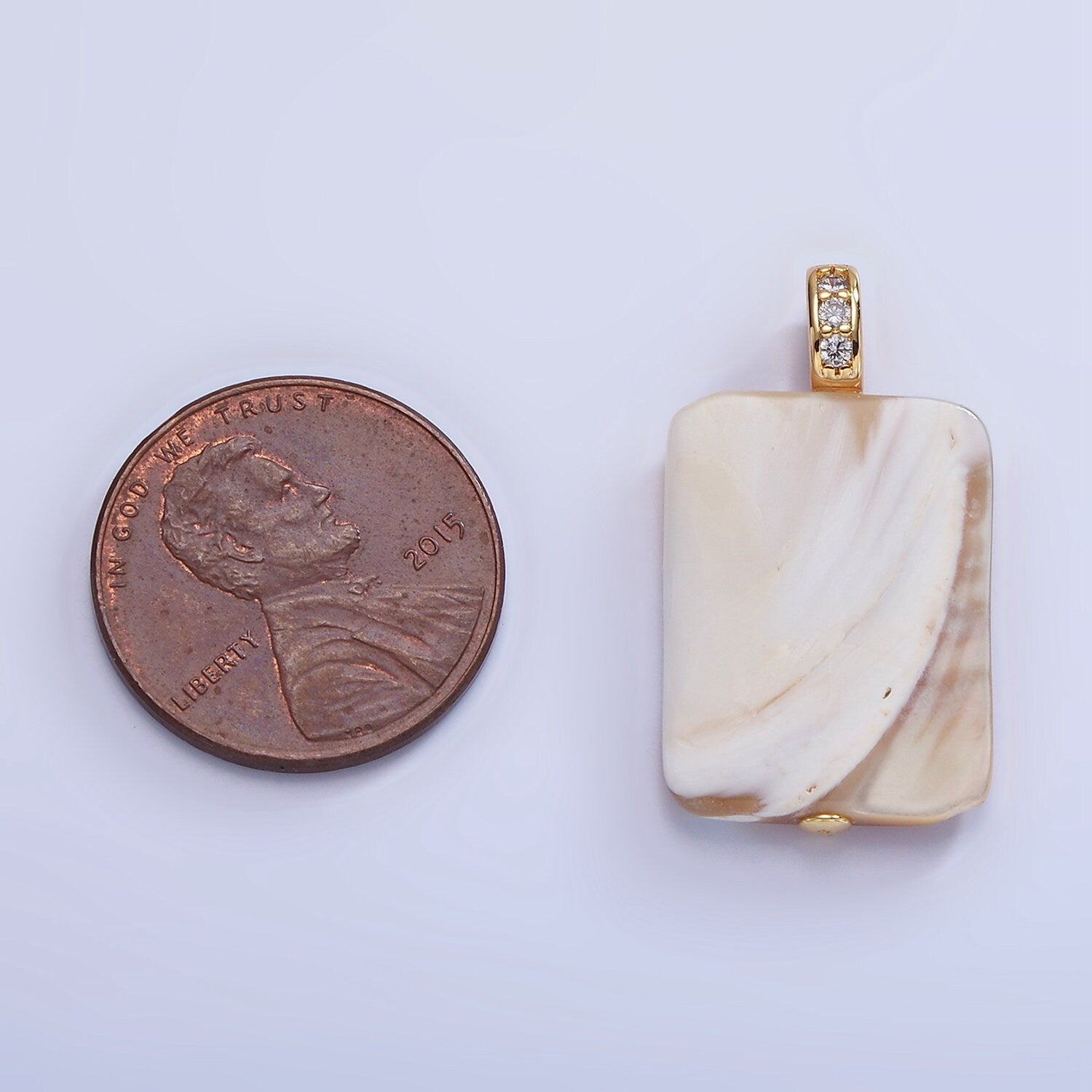 Beautiful Mauve Champagne White Brown Rectangle Pearl Charm Genuine Freshwater Shell Mermaid Pearls Pendant with cz Bail for Charm P-1746