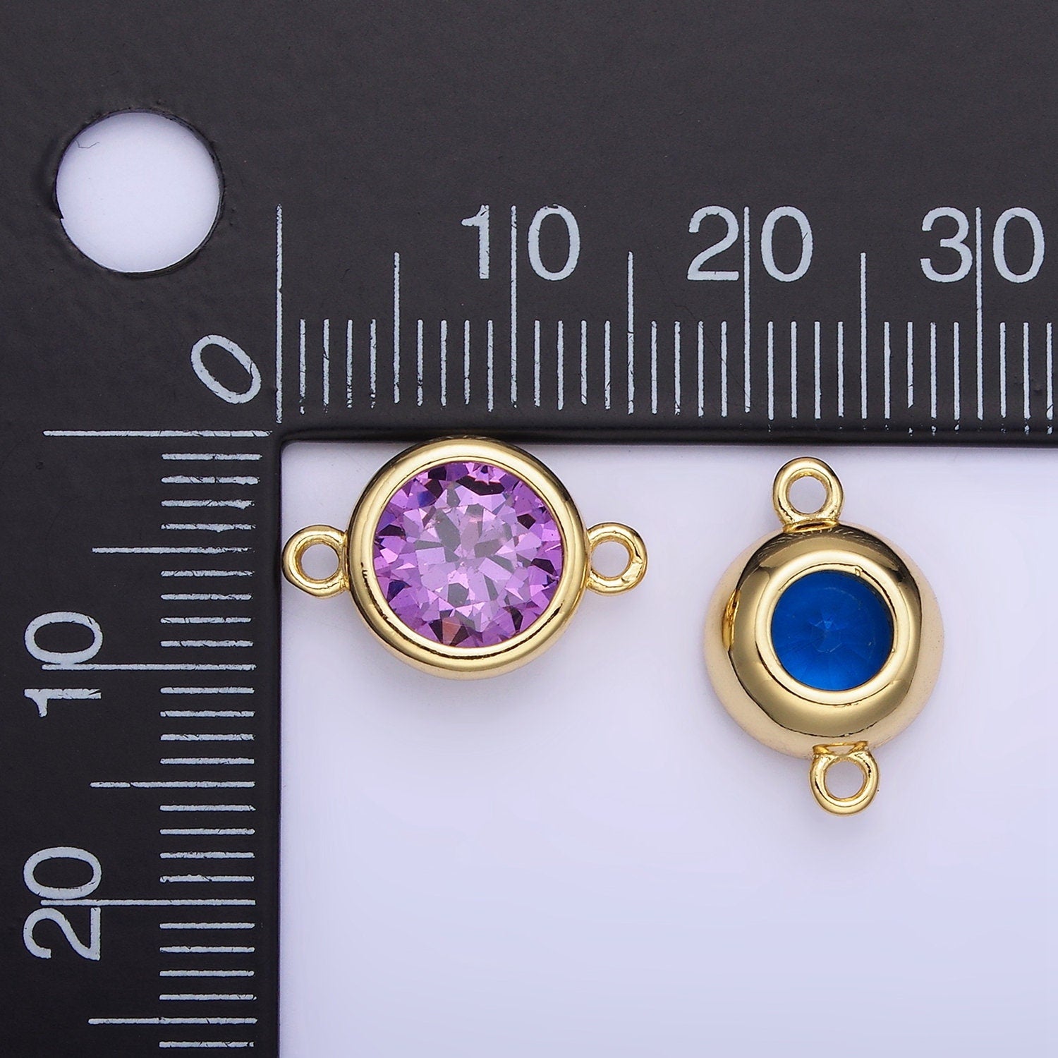 10mm Birthstone Charm Connector 14k gold filled wholesale birthstone bulk Link connectors for Bracelet Necklace Component G446