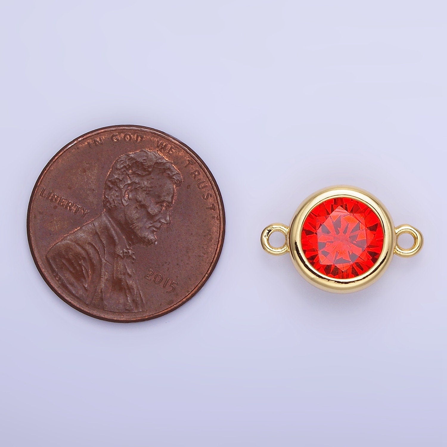 10mm Birthstone Charm Connector 14k gold filled wholesale birthstone bulk Link connectors for Bracelet Necklace Component G446