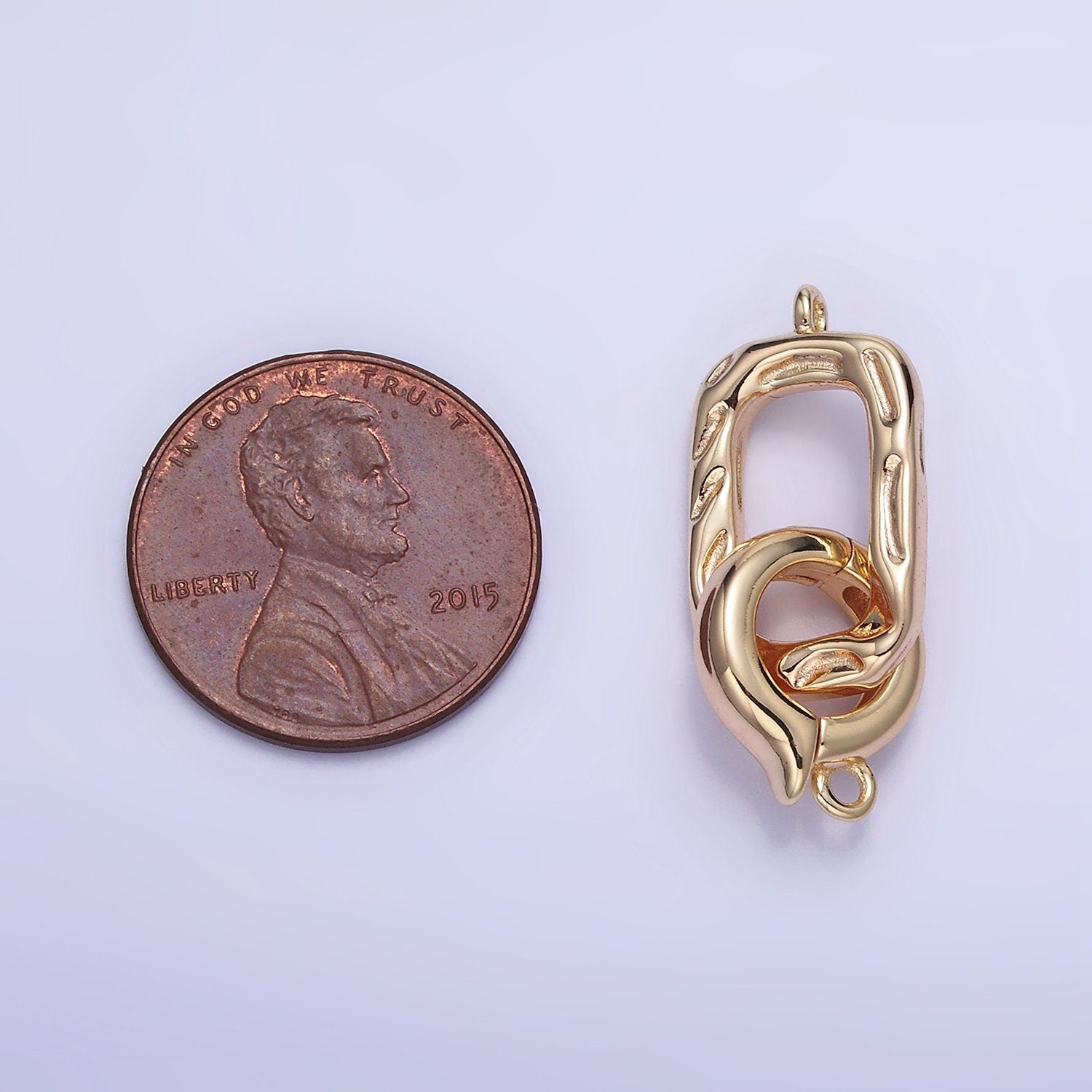 14K Gold Filled Bail Enhancer Hinged Interchangeable Pendant Bail Rectangle Rustic Style pendant holder snap on Bail Z-792