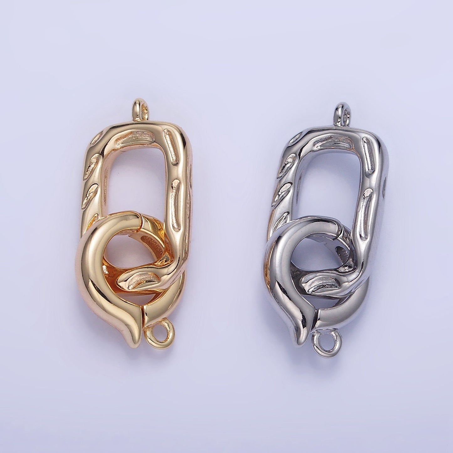 14K Gold Filled Bail Enhancer Hinged Interchangeable Pendant Bail Rectangle Rustic Style pendant holder snap on Bail Z-792