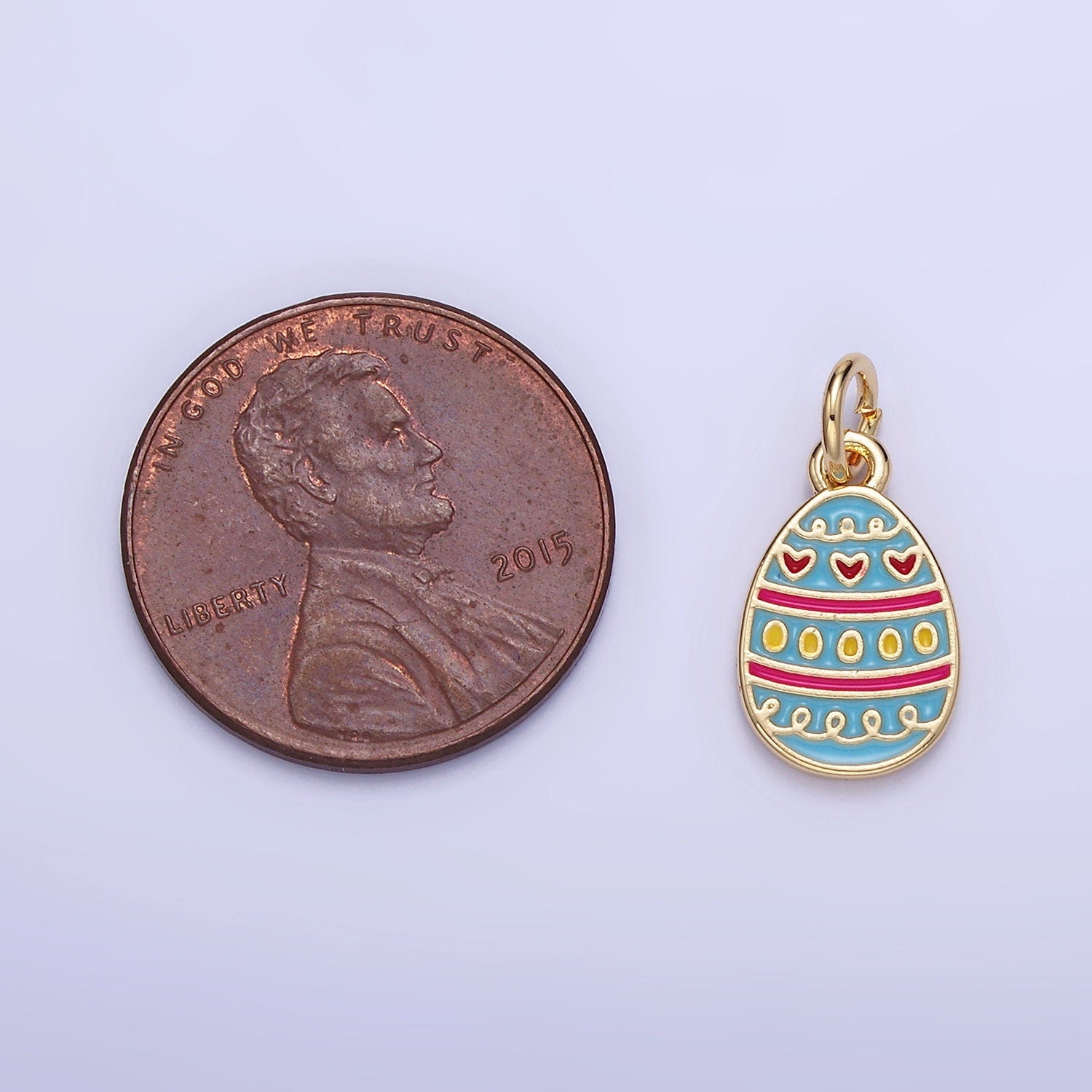 Easter Egg Multi-Style Heart Charm | C-130