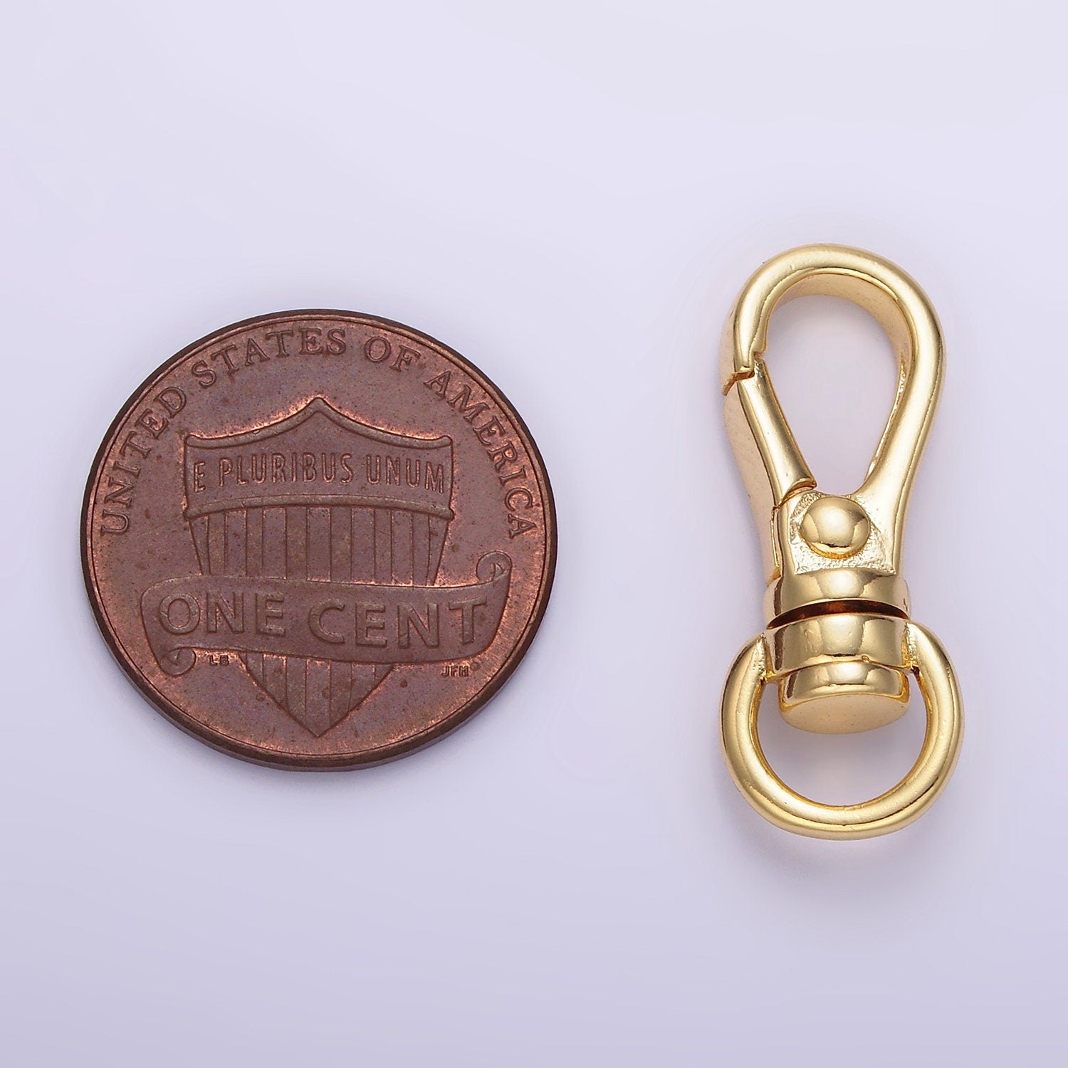 14K Gold Filled Lobster Swivel Clasps, 24.8mm x 9.8mm Clasps in Gold Silver Color Purse Charm Component Z-799