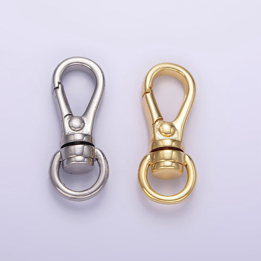 14K Gold Filled Lobster Swivel Clasps, 24.8mm x 9.8mm Clasps in Gold Silver Color Purse Charm Component Z-799