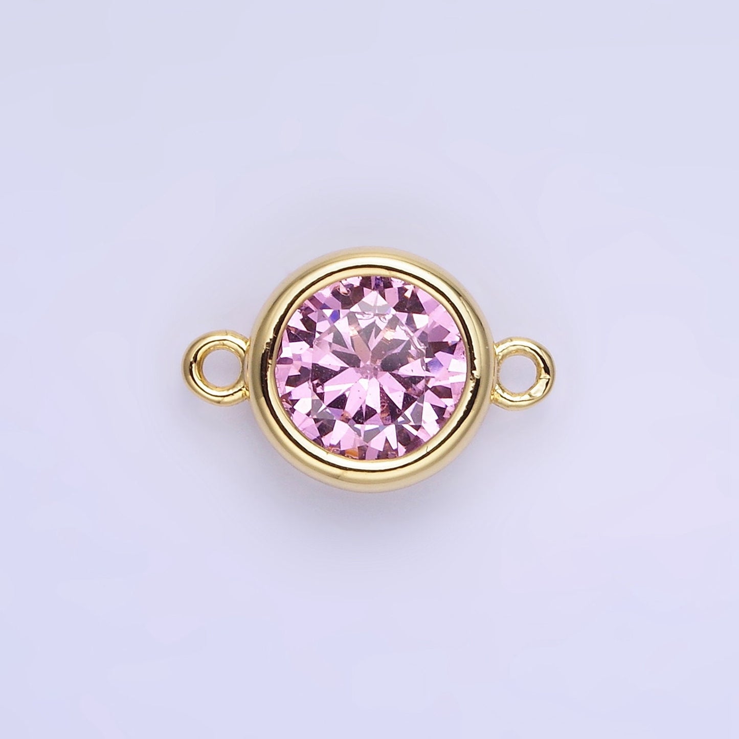 10mm Birthstone Charm Connector 14k gold filled wholesale birthstone bulk Link connectors for Bracelet Necklace Component G446