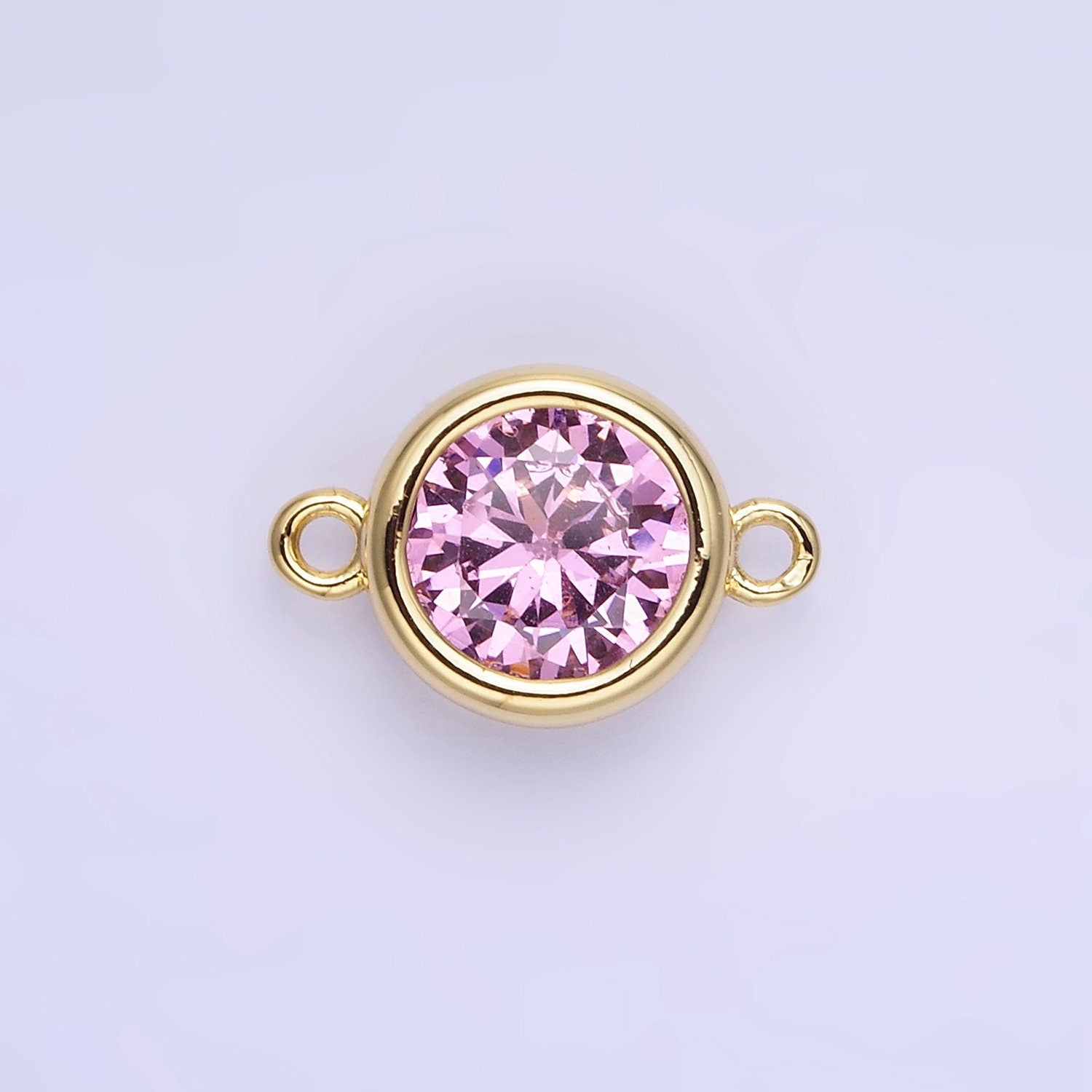 10mm Birthstone Charm Connector 14k gold filled wholesale birthstone bulk Link connectors for Bracelet Necklace Component G446