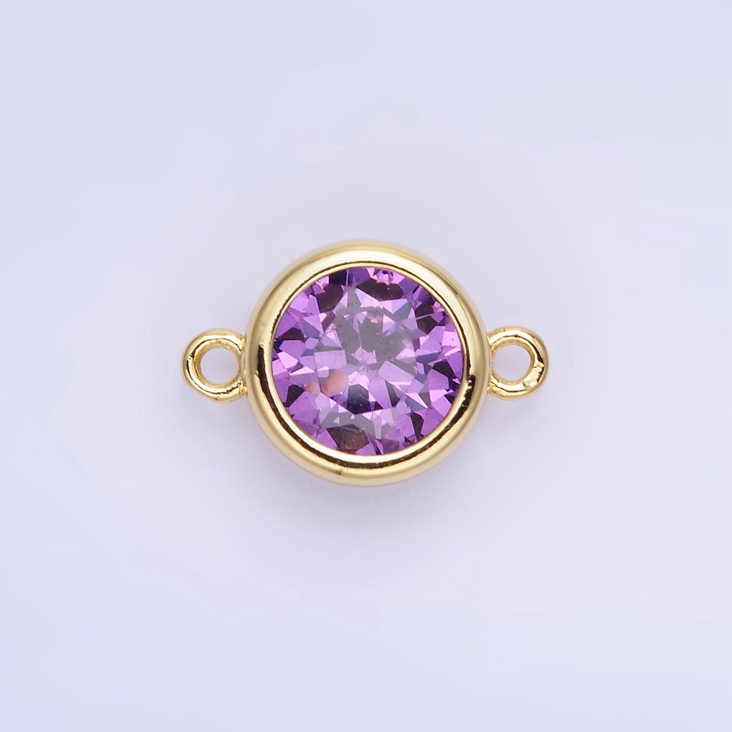 10mm Birthstone Charm Connector 14k gold filled wholesale birthstone bulk Link connectors for Bracelet Necklace Component G446