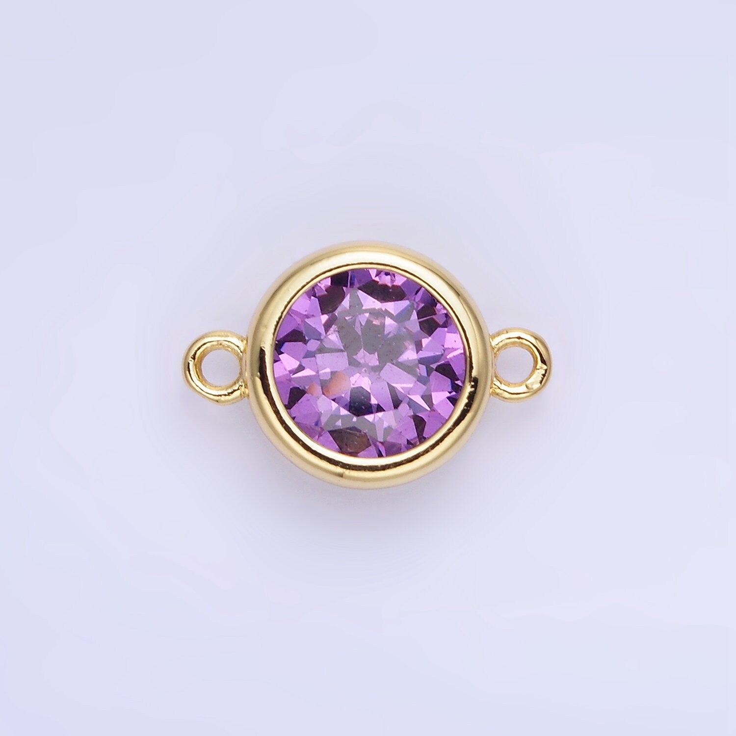 10mm Birthstone Charm Connector 14k gold filled wholesale birthstone bulk Link connectors for Bracelet Necklace Component G446