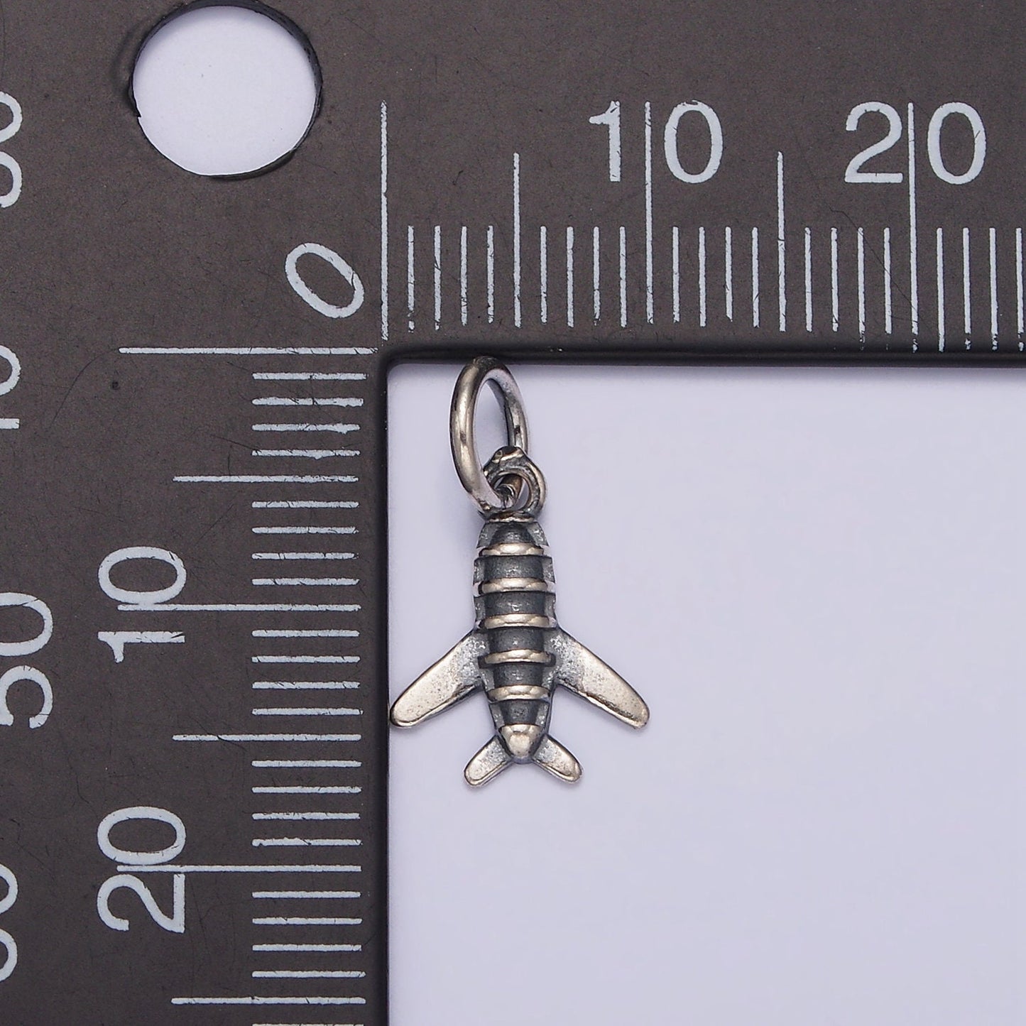 S925 Sterling Silver Flying Airplane Traveling Add-On Charm Mini Place Charm | SL-365